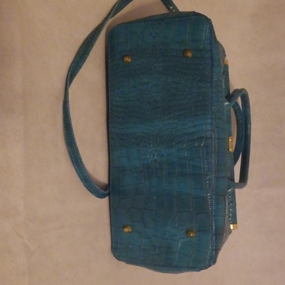 Made in Italia Leather Crocodile  Satchel - Picture 8 of 8